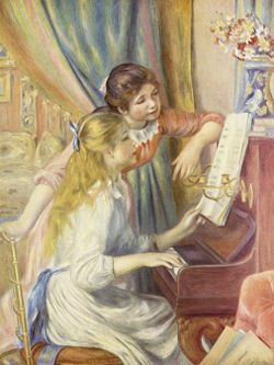 “Ragazze al pianoforte” di Renoir
